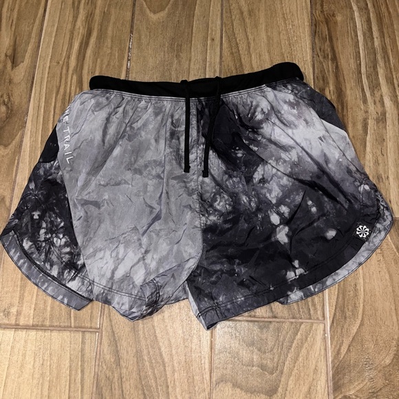 Gray and Black Tie-Dye Shorts - Picture 1 of 4